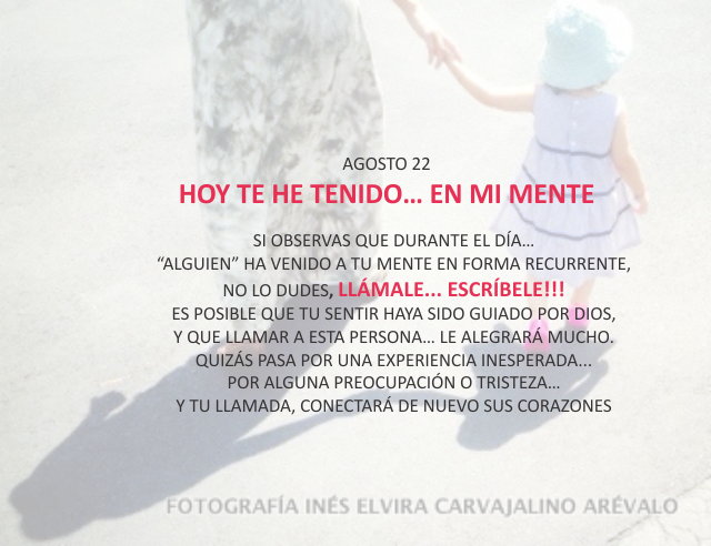 Hoy te he tenido... en mi mente